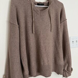 SHEIN Taupe Knit Hoodie